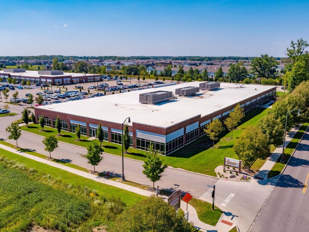 Aerial of the Cornerstone Academy campus.