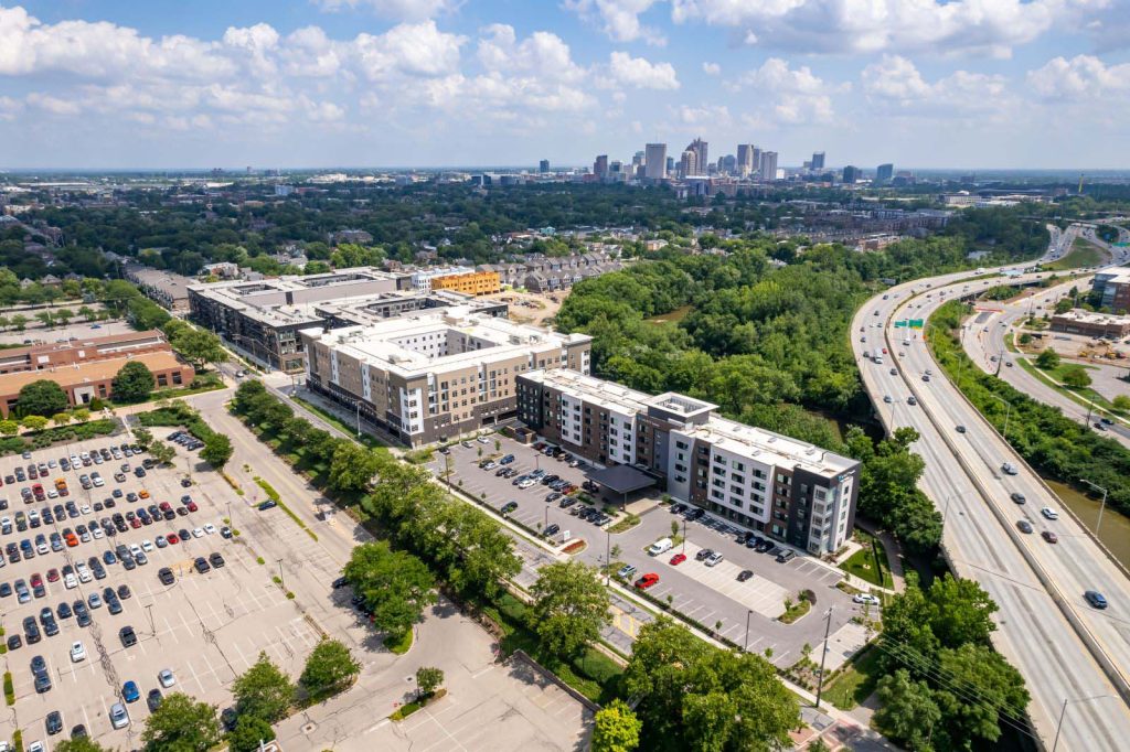 Aerial of Founders Park.