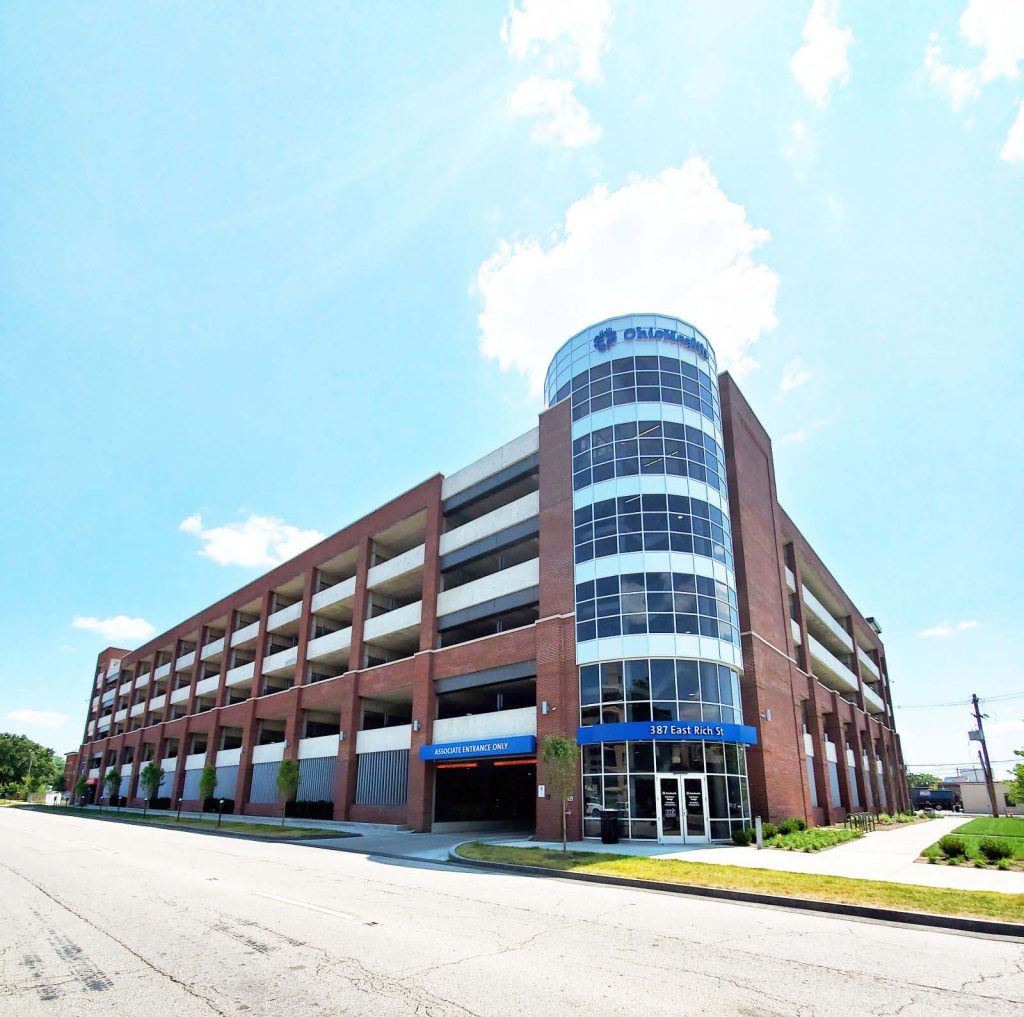 Exterior of OhioHealth's Grant Garage.